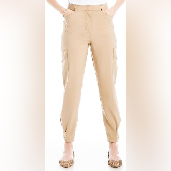 Max Studio Women's Peachskin Pant with Flap Pockets - Picture 1 of 8